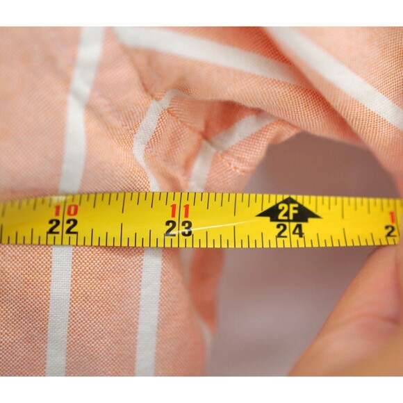 Bonobos Orange Striped Button‎ Up Shirt XL Made in USA Long Sleeve - Picture 4 of 6